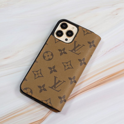 Authentic LV Canvas iPhone Wallet Case (Upcycled - 6)