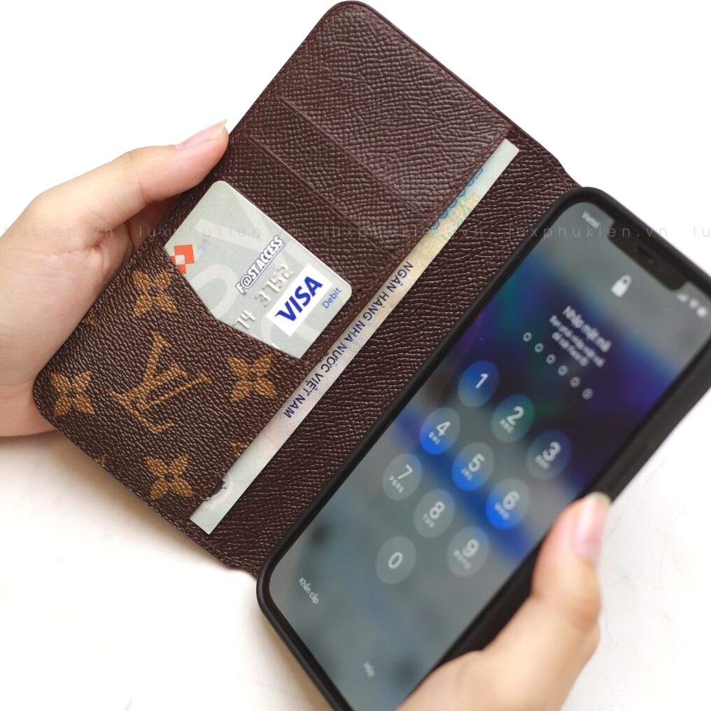 Authentic LV Canvas iPhone Wallet Case (Upcycled - 6)