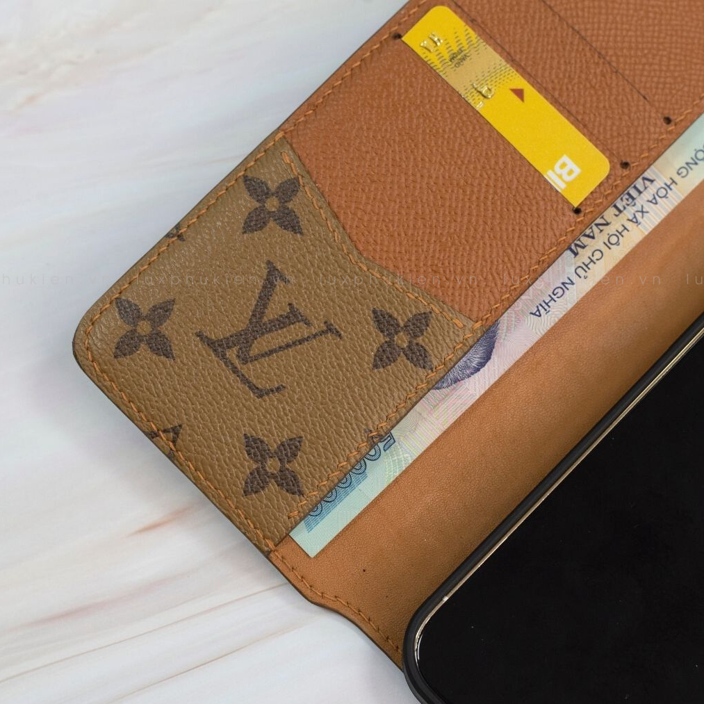 Authentic LV Canvas iPhone Wallet Case (Upcycled - 6)