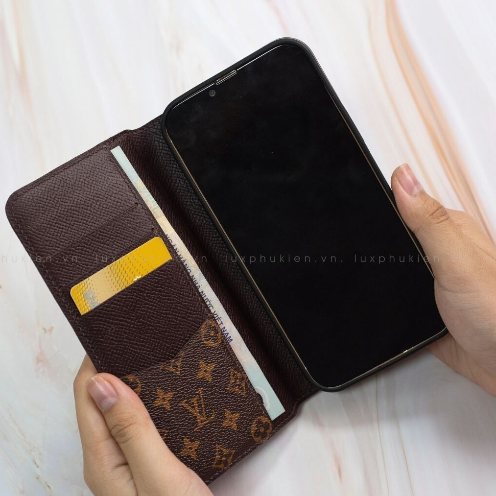 Authentic LV Canvas iPhone Wallet Case (Upcycled - 6)