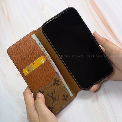 Authentic LV Canvas iPhone Wallet Case (Upcycled - 6)