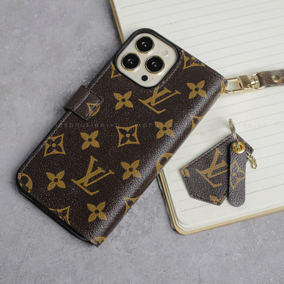 Authentic LV Canvas iPhone Wallet Case (Upcycled - 1)