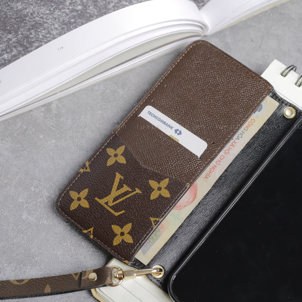 Authentic LV Canvas iPhone Wallet Case (Upcycled - 1)