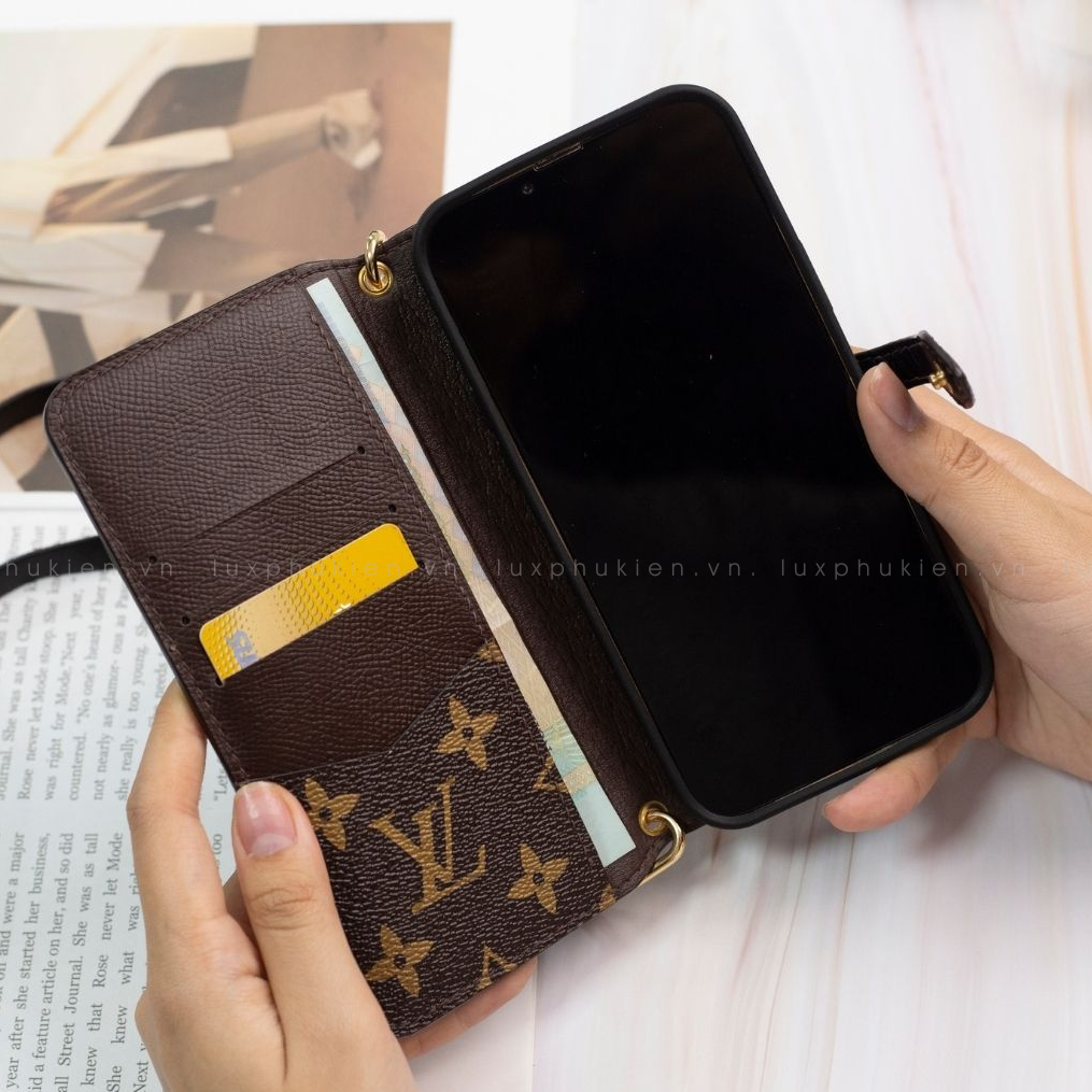 Authentic LV Canvas iPhone Wallet Case (Upcycled - 4)