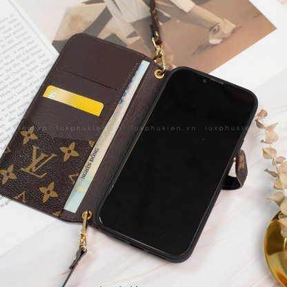 Authentic LV Canvas iPhone Wallet Case (Upcycled - 4)