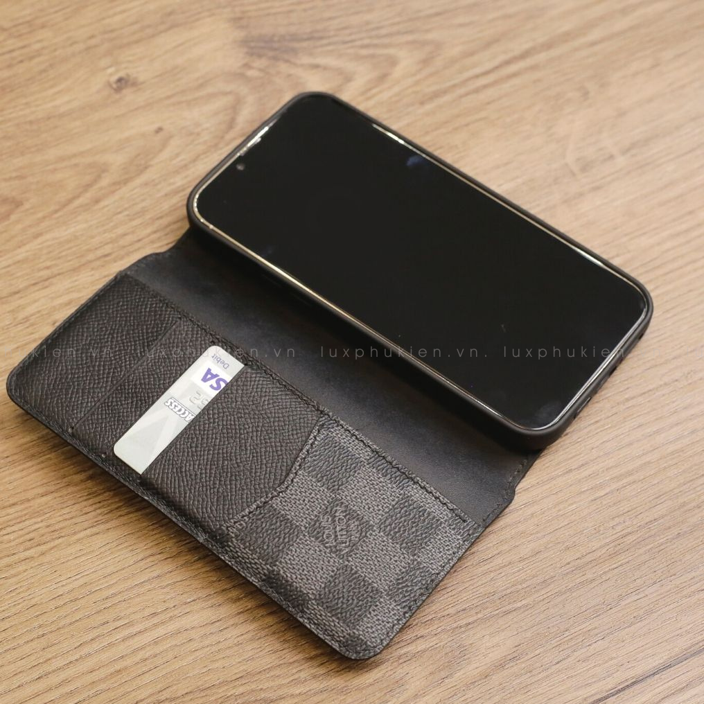 Authentic LV Canvas iPhone Wallet Case (Upcycled - 6)