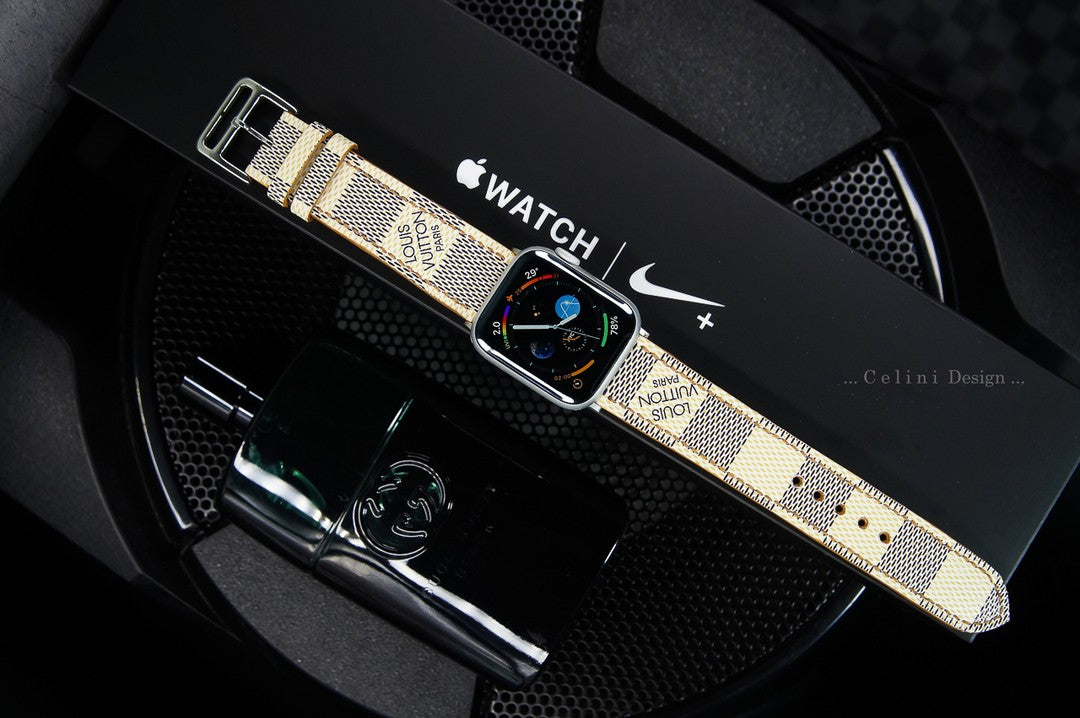 Recycled Louis Vuitton Apple watch band AW-LV8